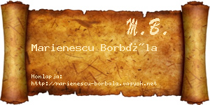 Marienescu Borbála névjegykártya